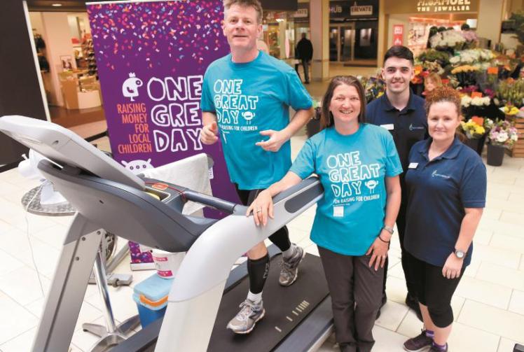 Army veteran completes eight-hour treadmill challenge for children's causes