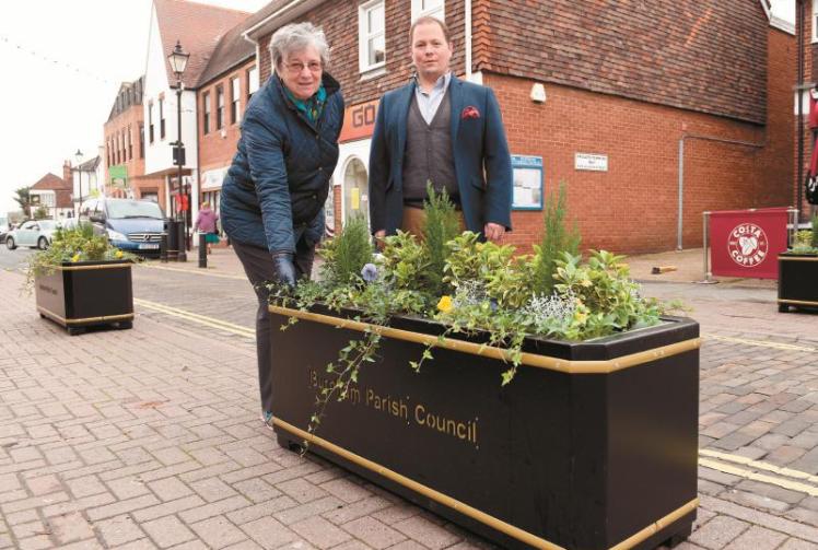 Burnham High Street planters installed to prevent pavement parking