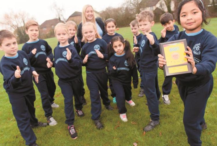 Hilltop First School celebrates gold award for sports