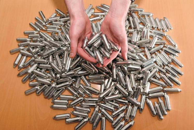 'Hippy Crack' laughing gas canisters found at Riverside car park
