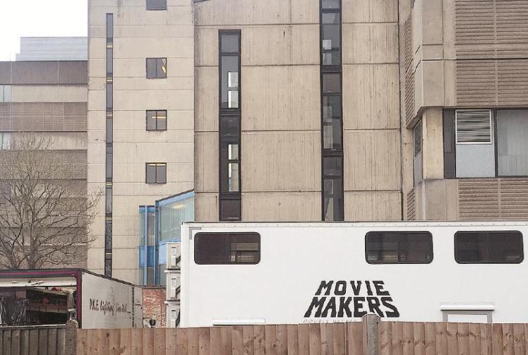 Crew filming ITV drama Manhunt in Maidenhead