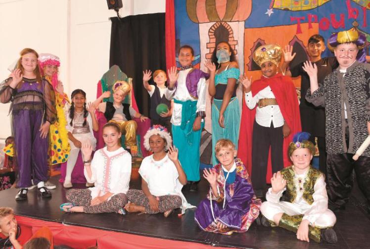 Cippenham Primary School pupils perform Aladdin pantomine for parents