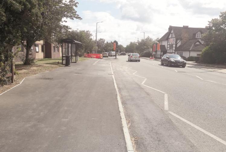 Work on Bath Road footway and cycleway reaches halfway point Photo 1