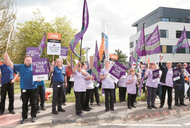 Demonstrations continue against 'privatisation' plan at Wexham Park Hospital