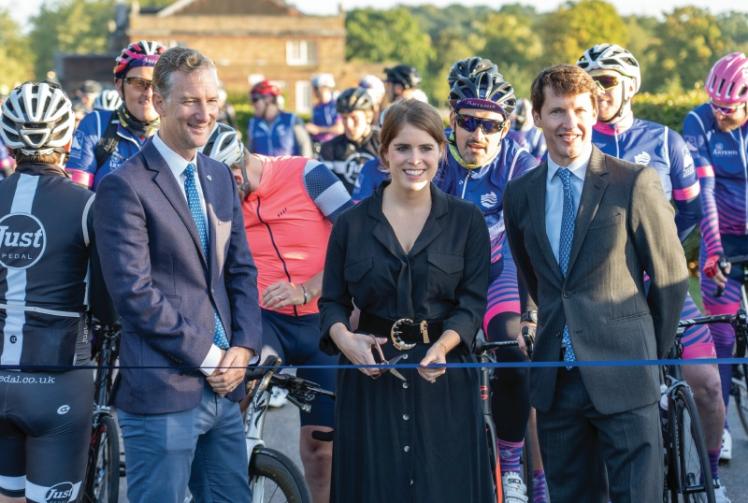 Princess Eugenie launches London to Monaco cycle ride in Windsor Great Park