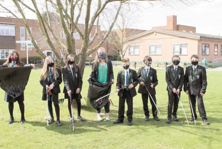 Cox Green School cleaner thanks to 'The Rubbish Busters' Photo 1 of 1