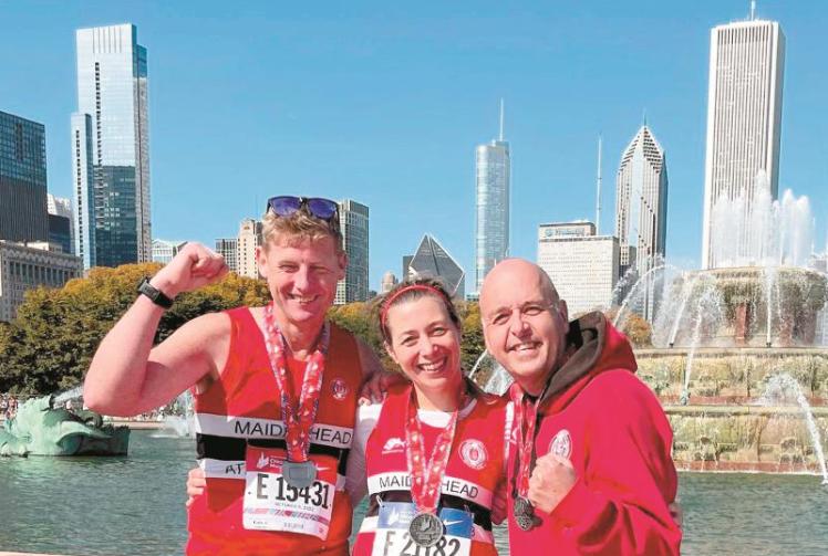 Maidenhead Athletic Club's Chris Sutton takes on Chicago with Ros and Sam