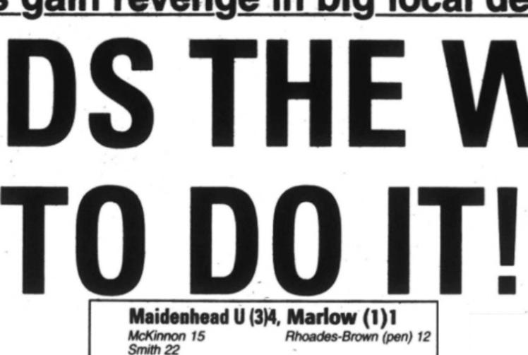 From the archives: Magpies claim first win over age old rivals Marlow in 21 years