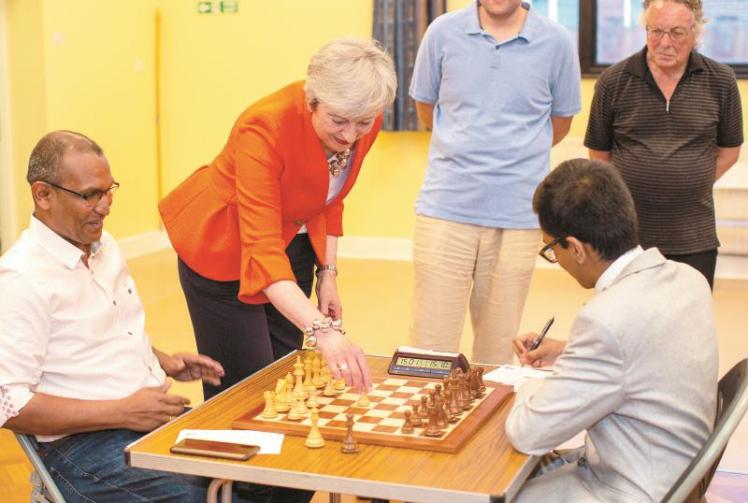 MP Theresa May makes first move of Maidenhead Chess Club's championship final