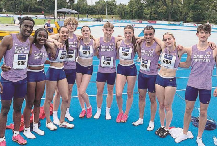 WSEH's Demari Gumbs helps Great Britain lay down world leading u20s relay time