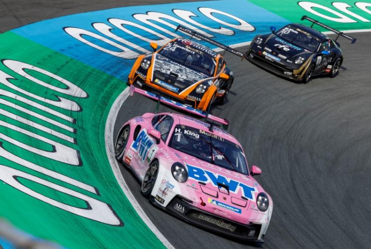 Harry King's powers of recovery keep him in Mobil 1 Porsche Supercup title contention 
