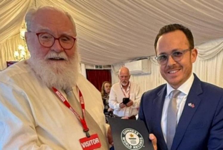 Father Christmas helps set storytelling record