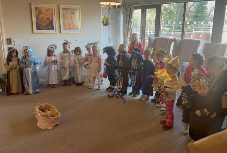 Children perform Nativity for care home residents
